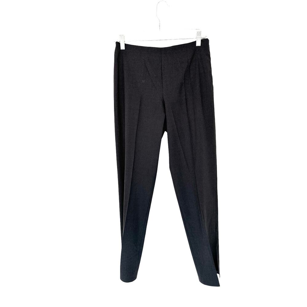 Brunello Cucinelli Gray Work Wool Blend Straight Leg Dress Trouser Pant Size 4‎